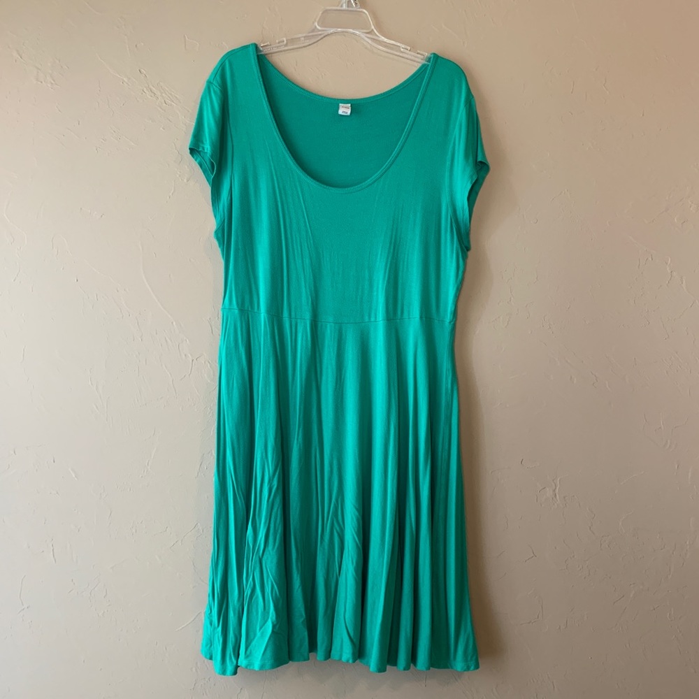 Short sleeve Green Dress